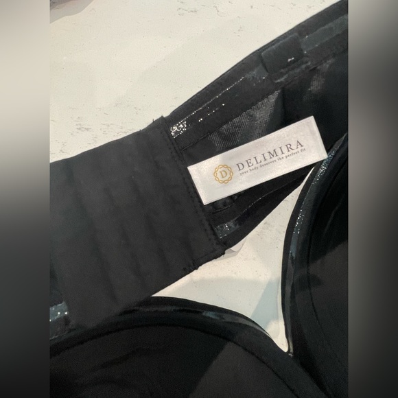 DELMIRA Black Strapless Bra with Straps Silicone Grip Size 44E - Picture 5 of 7